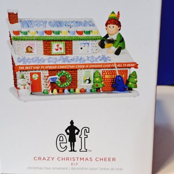COPY - NIB-Hallmark 2023 Elf Crazy Christmas Cheer Light & Sound Ornament - Picture 3 of 8